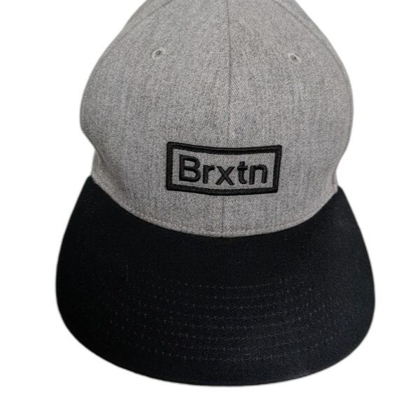 Brixton Hat Cap Snapback Brxtn Mfg Co Supply Adjustable Classic Logo Gray Black - Picture 3 of 10